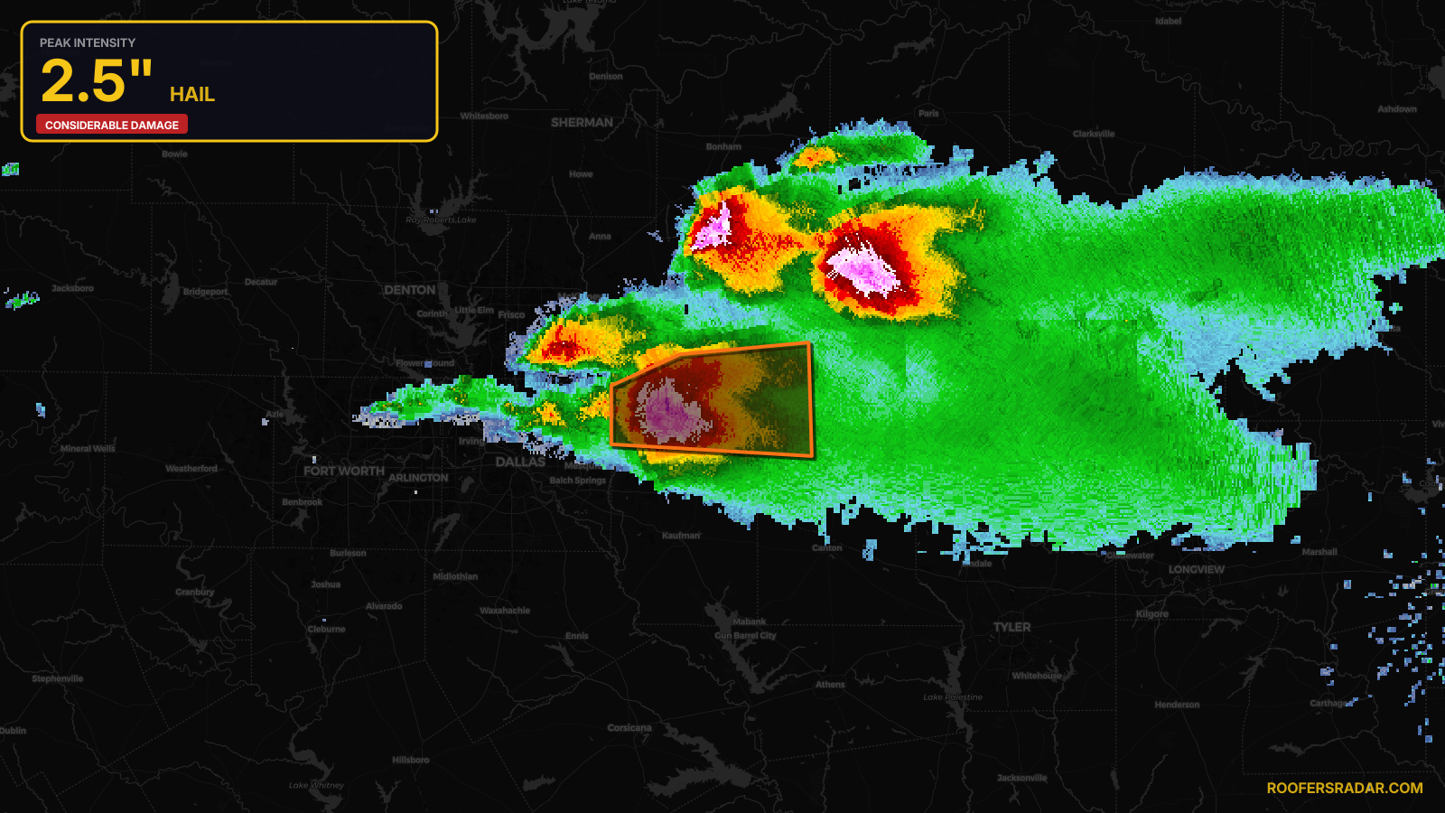 Severe Thunderstorm Warning issued April 27 at 8:13PM CDT until April 27 at 9:15PM CDT by NWS Fort Worth TX