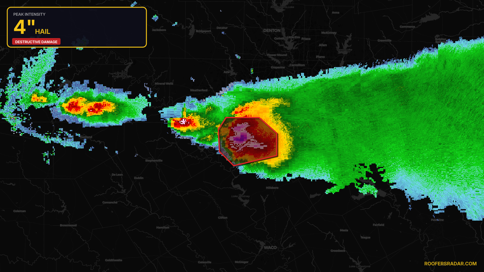 Severe Thunderstorm Warning issued April 28 at 6:45PM CDT until April 28 at 7:30PM CDT by NWS Fort Worth TX