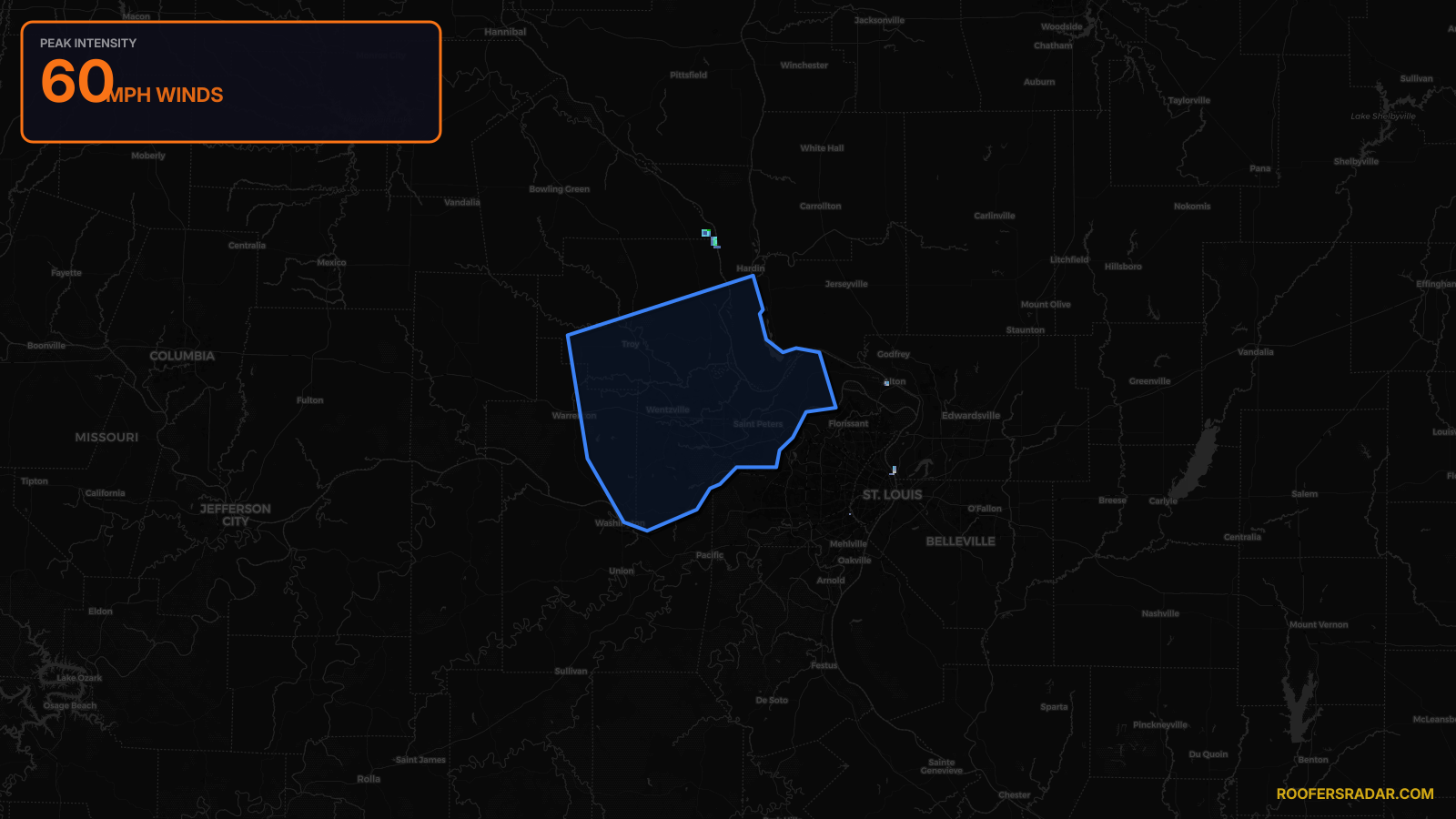 Severe Thunderstorm Warning — Calhoun, IL; Lincoln, MO; St. Charles, MO; Warren, MO