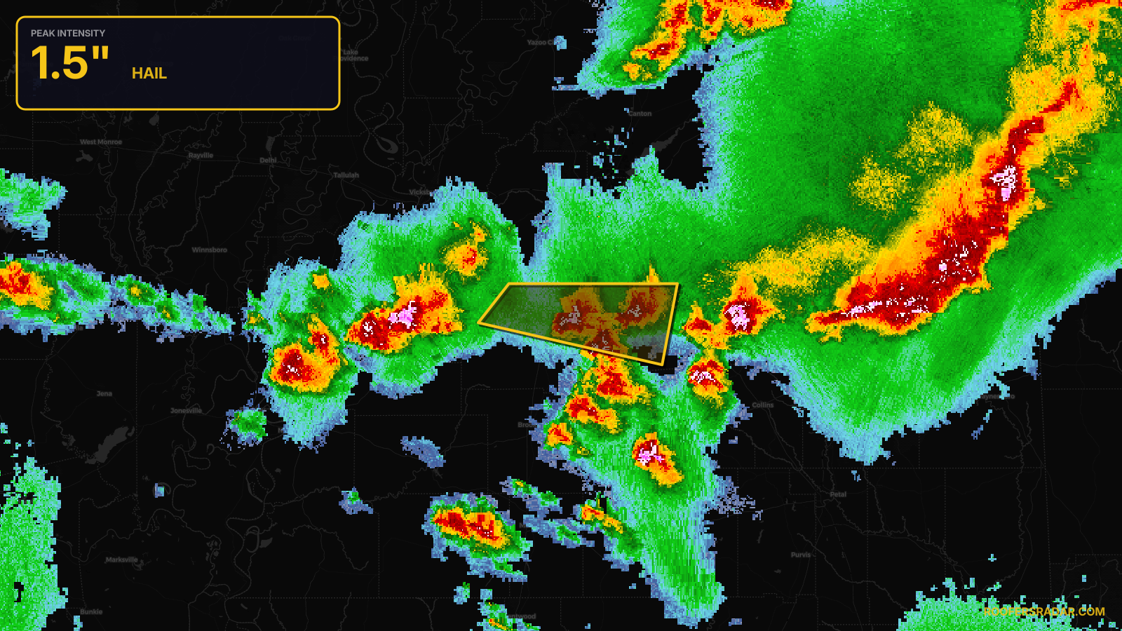 Severe Thunderstorm Warning issued April 24 at 7:52PM CDT until April 24 at 8:45PM CDT by NWS Jackson MS