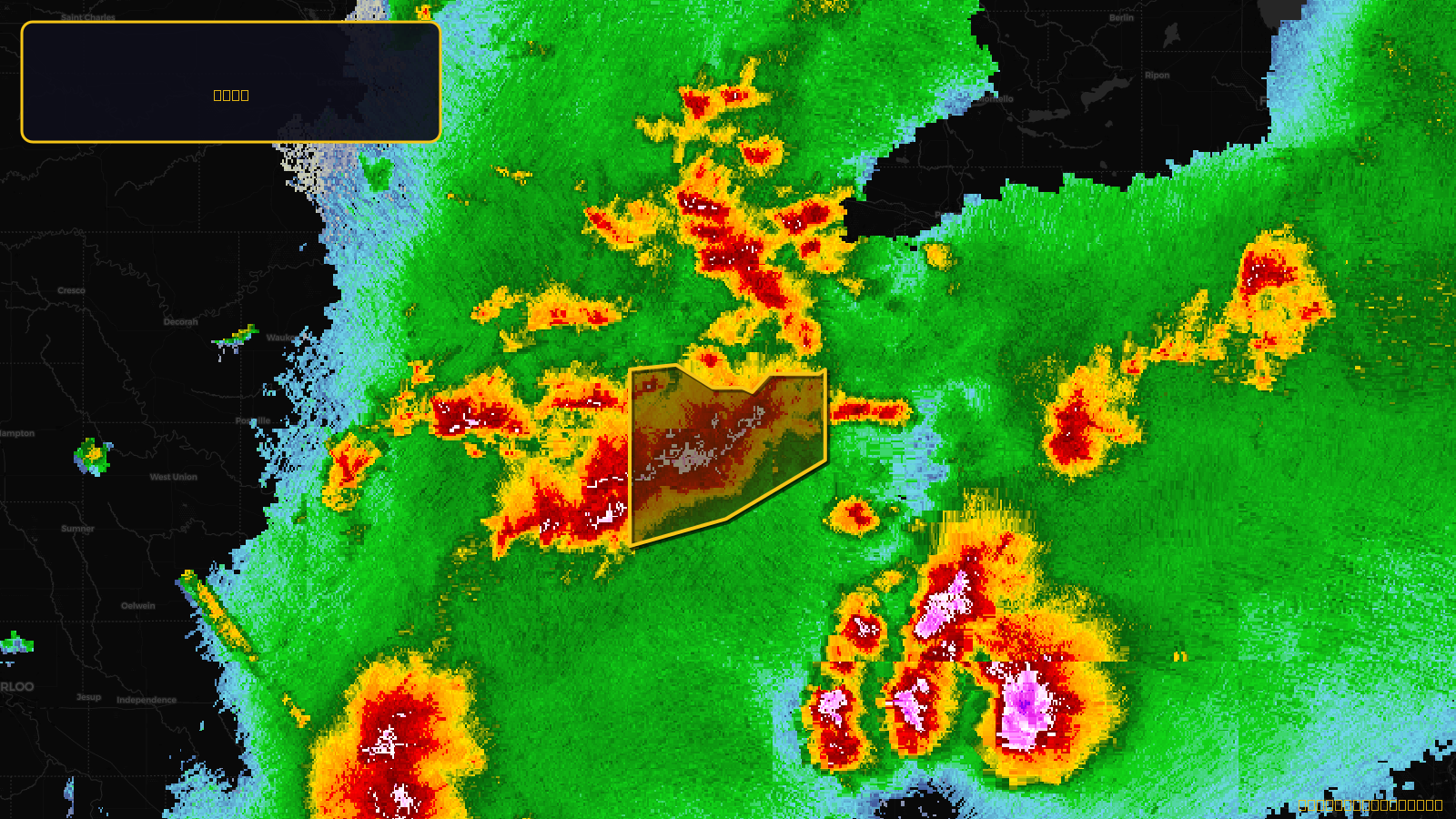 Severe Thunderstorm Warning — Iowa, WI