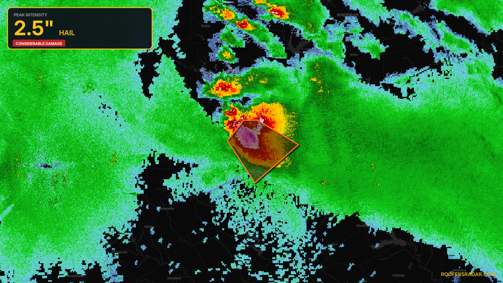Severe Thunderstorm Warning issued April 25 at 10:45PM CDT until April 25 at 11:45PM CDT by NWS Fort Worth TX