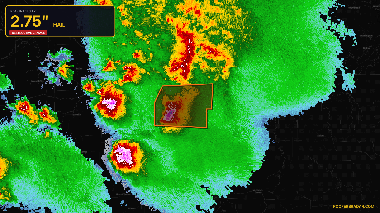 Severe Thunderstorm Warning issued April 26 at 7:27PM CDT until April 26 at 8:30PM CDT by NWS Springfield MO