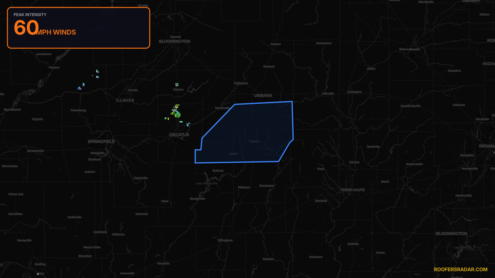 Severe Thunderstorm Warning — Champaign, IL; Douglas, IL; Moultrie, IL; Piatt, IL