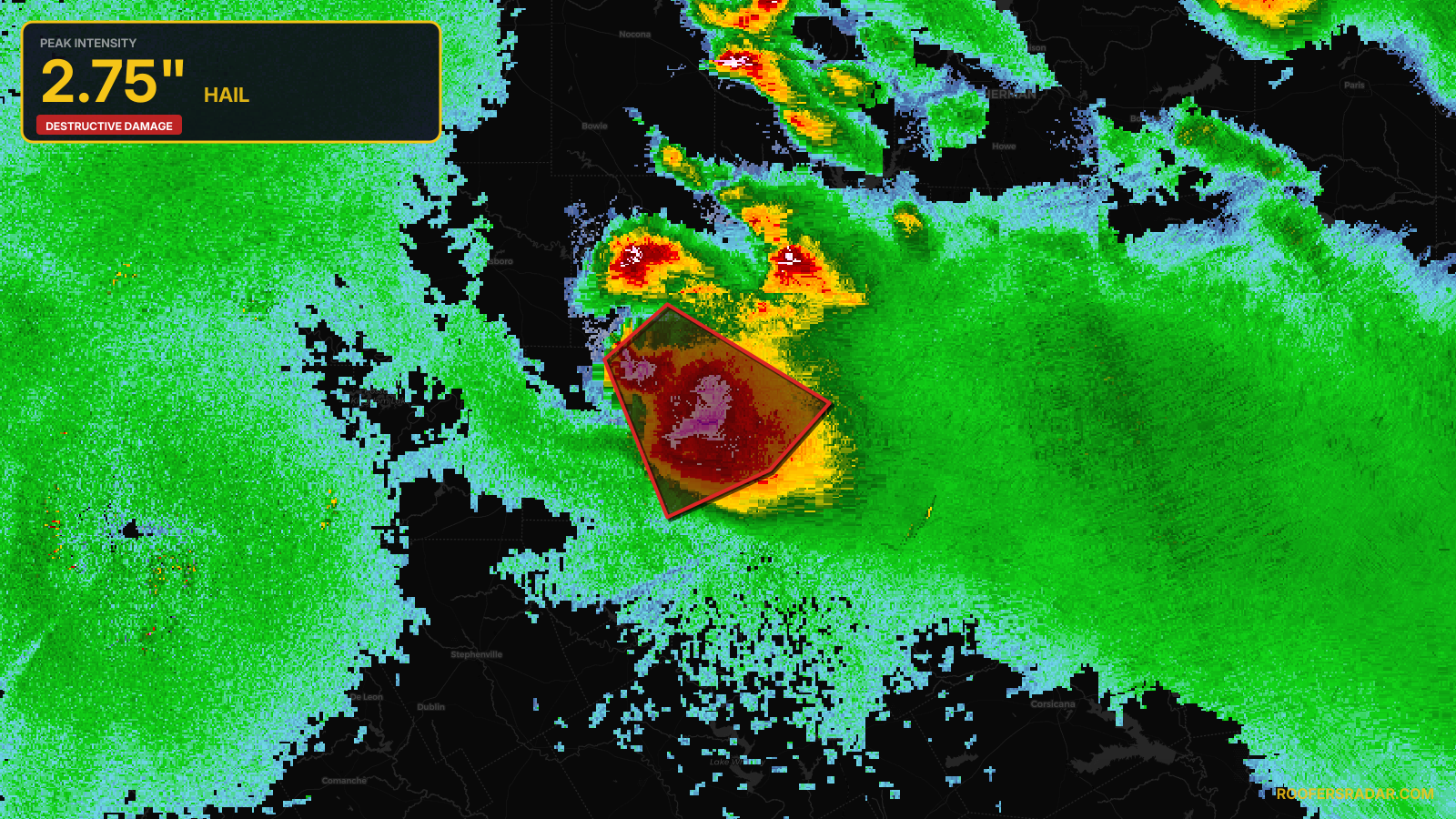 Severe Thunderstorm Warning issued April 25 at 10:05PM CDT until April 25 at 11:00PM CDT by NWS Fort Worth TX